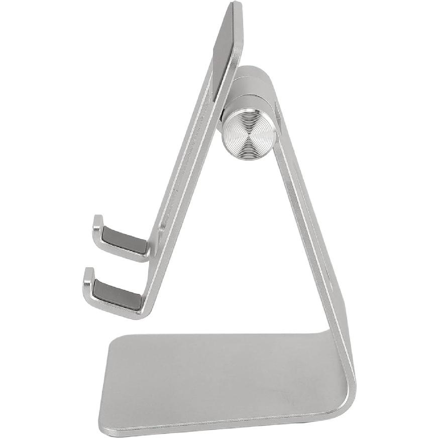 Metal Phone Stand, Angle Adjustable Non Slip Base Desk Phone Holder for Reading, Live Stream, Fits All Smart Phones