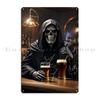 Beer And Death Metal Plaque Poster Cinema Living Room Print Party Decoration Tin Sign Poster
