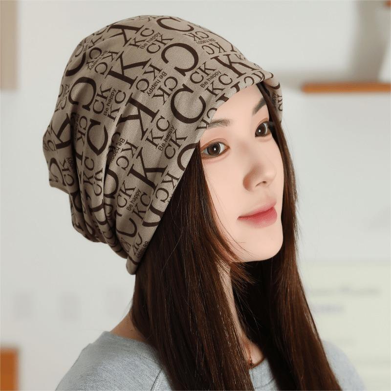 Large Cashmere Twist Hat Women's Autumn and Winter Changeable Scarf Warm Windproof Thickened Neck Cover