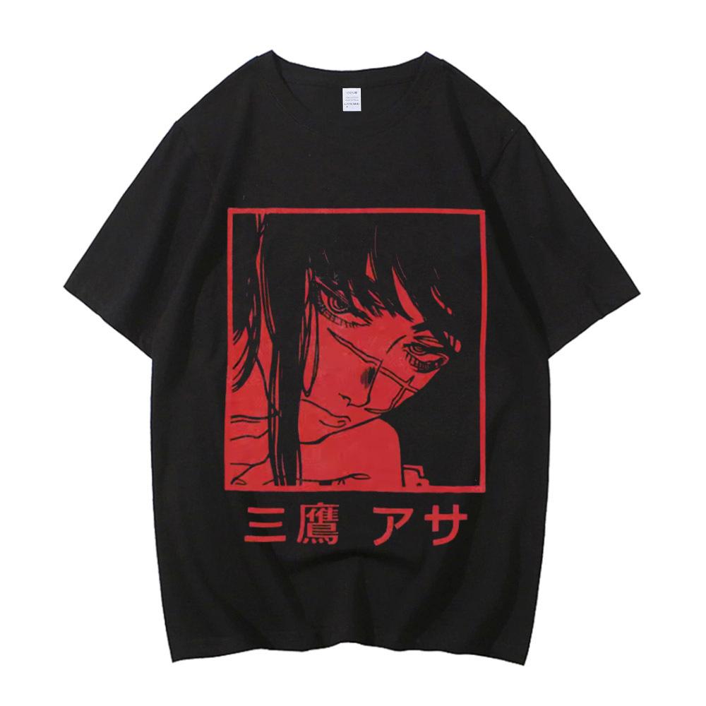 Reze cotton tshirt men Trendy Comfortable Digital anime University t-shirt University kawaii 2000s Vintage 2000s anime5