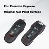 Original Car Paint Surface Raspberry Purple Fob Remote Keys Case Cover Shell Replace For 911 Panamera Cayenne Macan 718