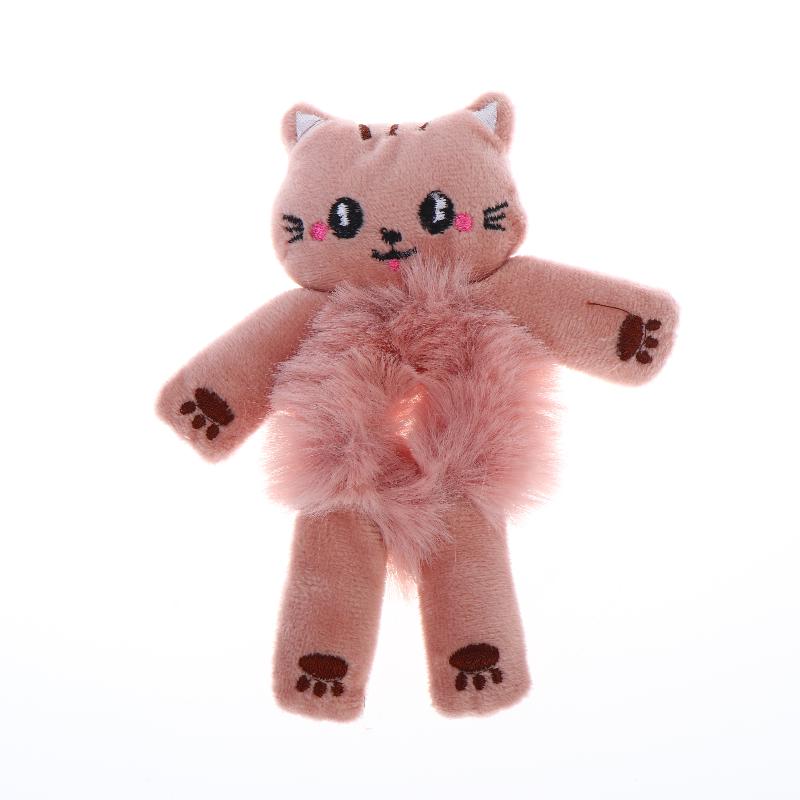 Cute Cartoon Plush Animal Hair Scrunchies Lovely Elastic Hair Ties For Girls Ponytail Holder Daily Hair Accessories