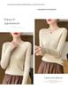 Retro Four-Thread Knit Sweater - Women's Round Neck Top for Autumn/Winter