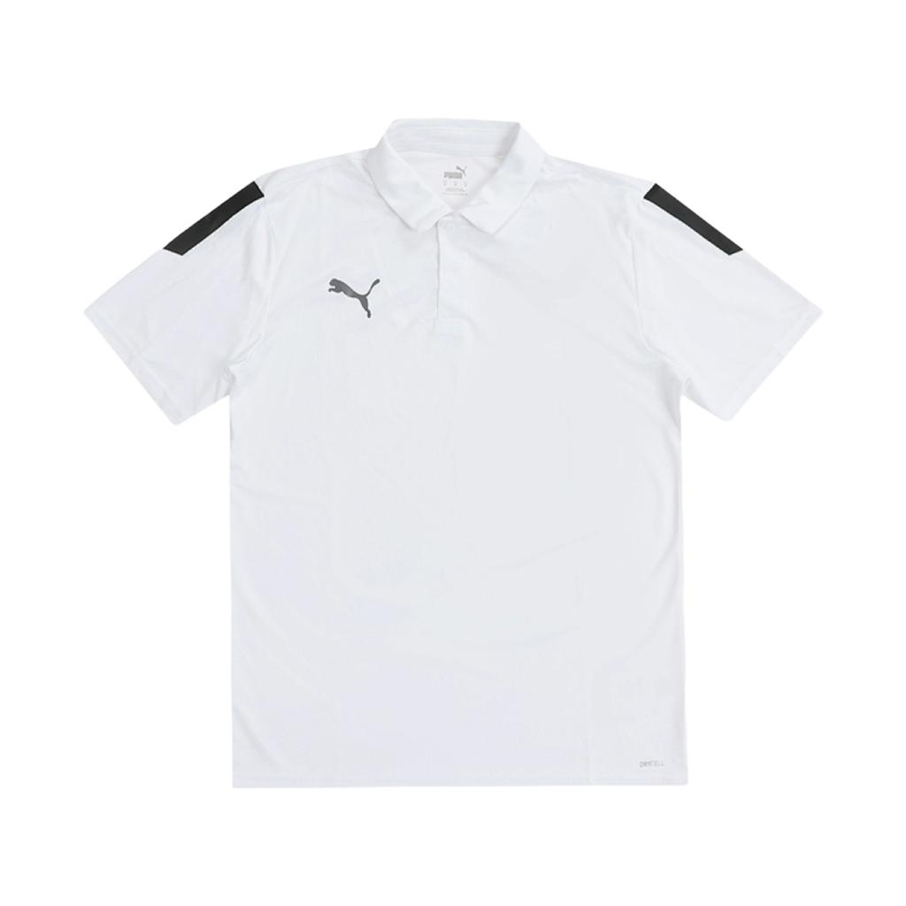 Puma Color Block Logo Print Pullover Short Sleeve Polo Shirt Men polo shirts White 658925-04