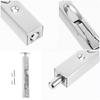 1Set Brushed Silver Flush Bolt Stainless Steel 6Inch Door Lock Latch for Sliding French Double Doors Security Garage Door Lock