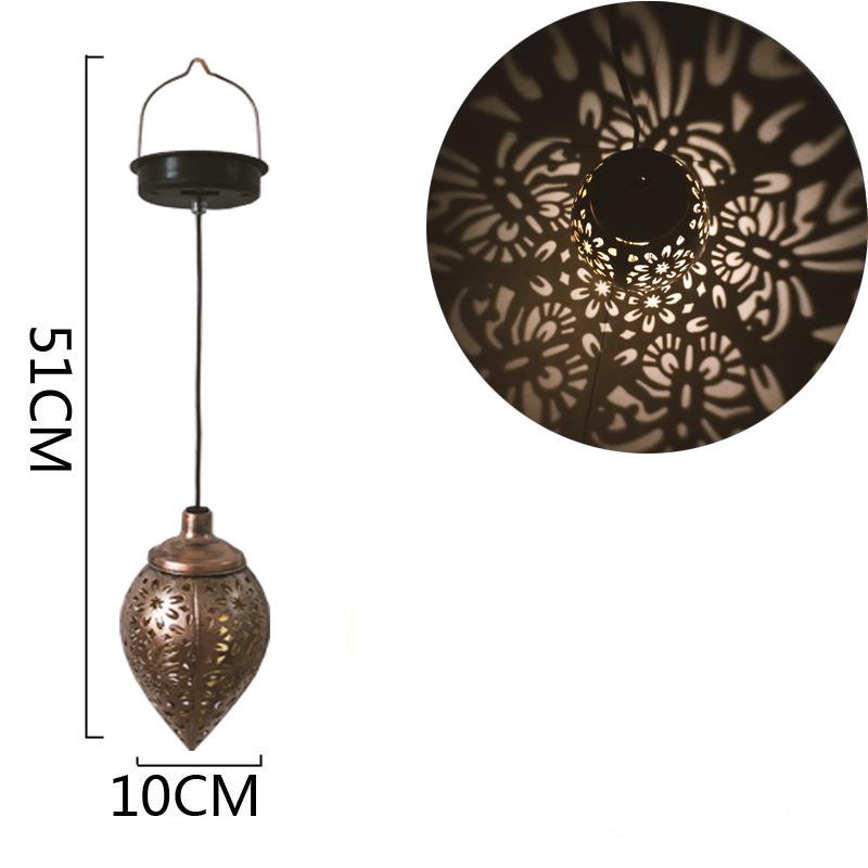 Cross-border Outdoor Iron Solar Floodlight for Courtyard, Garden, Balcony Decoration, Landscape, and Wall Hanging.