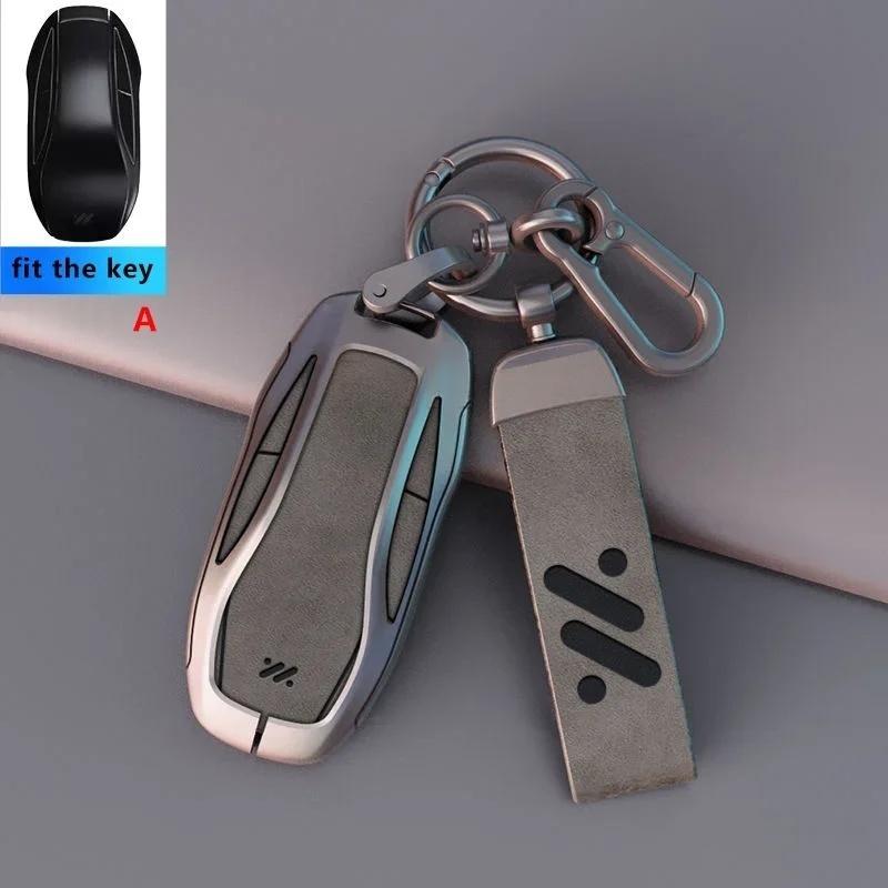 Zinc Alloy Leather NFC Key Case for IM LS6 MAX LS7 PRO L7 Dynamic Car Remote Protection Cover Bag Shell Keychain Accessories