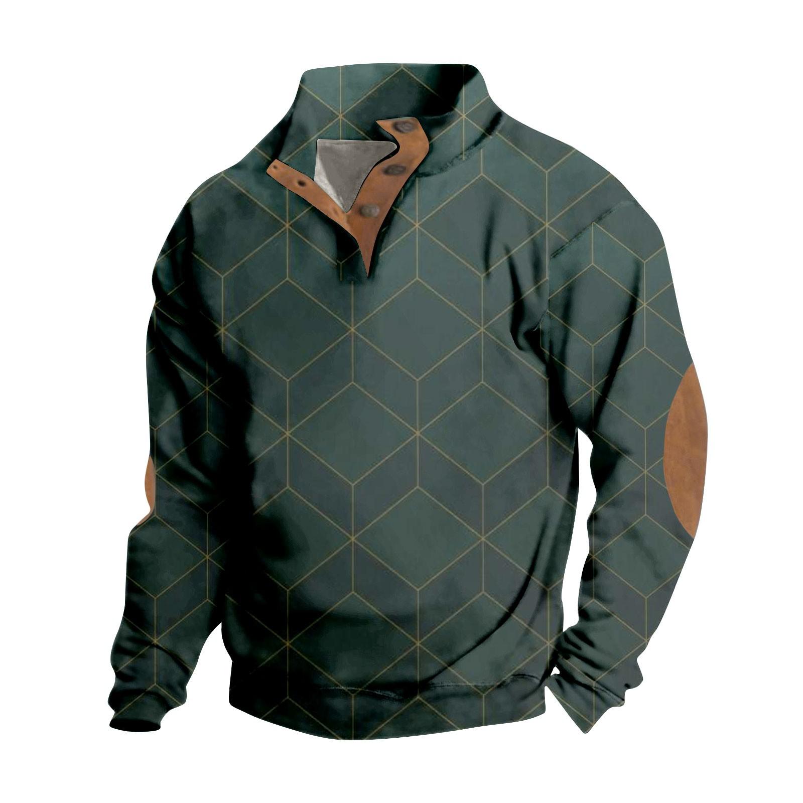 

Мужская толстовка с воротником-стойкой на открытом воздухе, повседневные свитера, топы XXL тёмно-синий