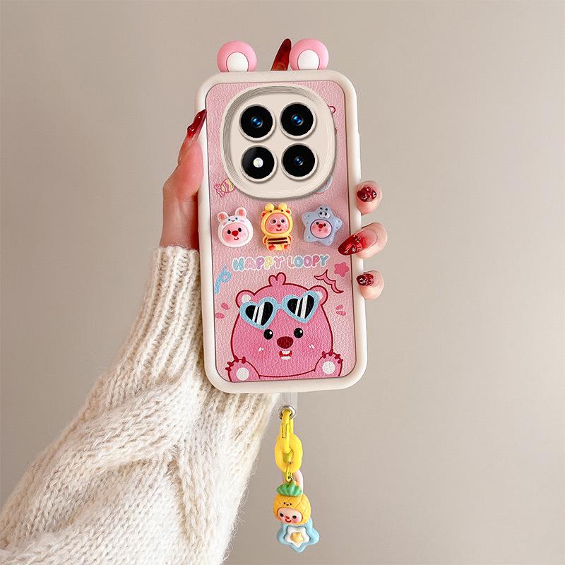 Redmi Note 14 Cross-Border Cartoon Fashion Leather Texture Ear Doll Case for Xiaomi 13Pro/13C