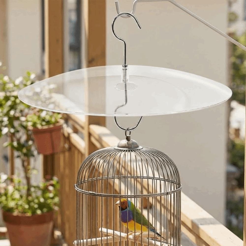 UV Protection Umbrella Bird Feeder Clear Dome Hanging Bird Feeder Baffle  Balcony Garden