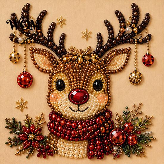 Sprankelende Parelkunstbenodigdheden DIY Kerst Kunstverfset, Kralen Knutselen voor Attente Vakantiegeschenken Liefhebbers Volwassenen, Beginners, Schattige Kerstman
