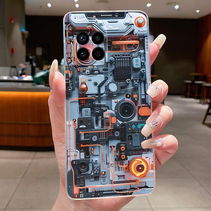 Casing For Huawei Nova 13 Pro Luxury Cute Cool Dragon Flower Pattern Soft silicone Phone Case Back Cover Transparent TPU Shell