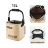8L/13L Collapsible Bucket, Portable Waterproof Fishing Camping Bucket, Foldable Pail with Ergonomic Handle Outdoor Gear Tool