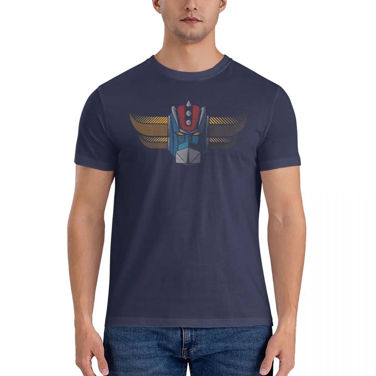 

Mens 091B Grendizer Wide T Shirts Goldorak 100 Cotton Clothes Vintage Short Sleeve Crewneck Tees Graphic Printed TShirts 4XL