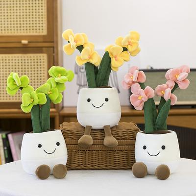 Simulation Flower Creative Succulent Plush Toy Simulation Sunflower Potted Plant Home Decoration Doll