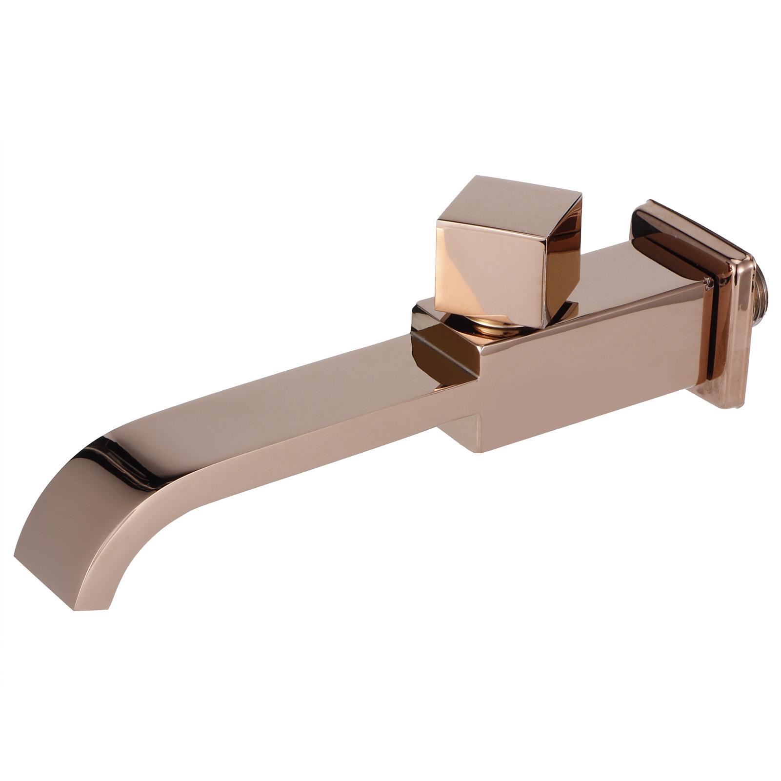 

G1/2 Wall in Faucet Single Cold Waterfall Sink Basin Water Tap Bathroom Accessory( Gold )