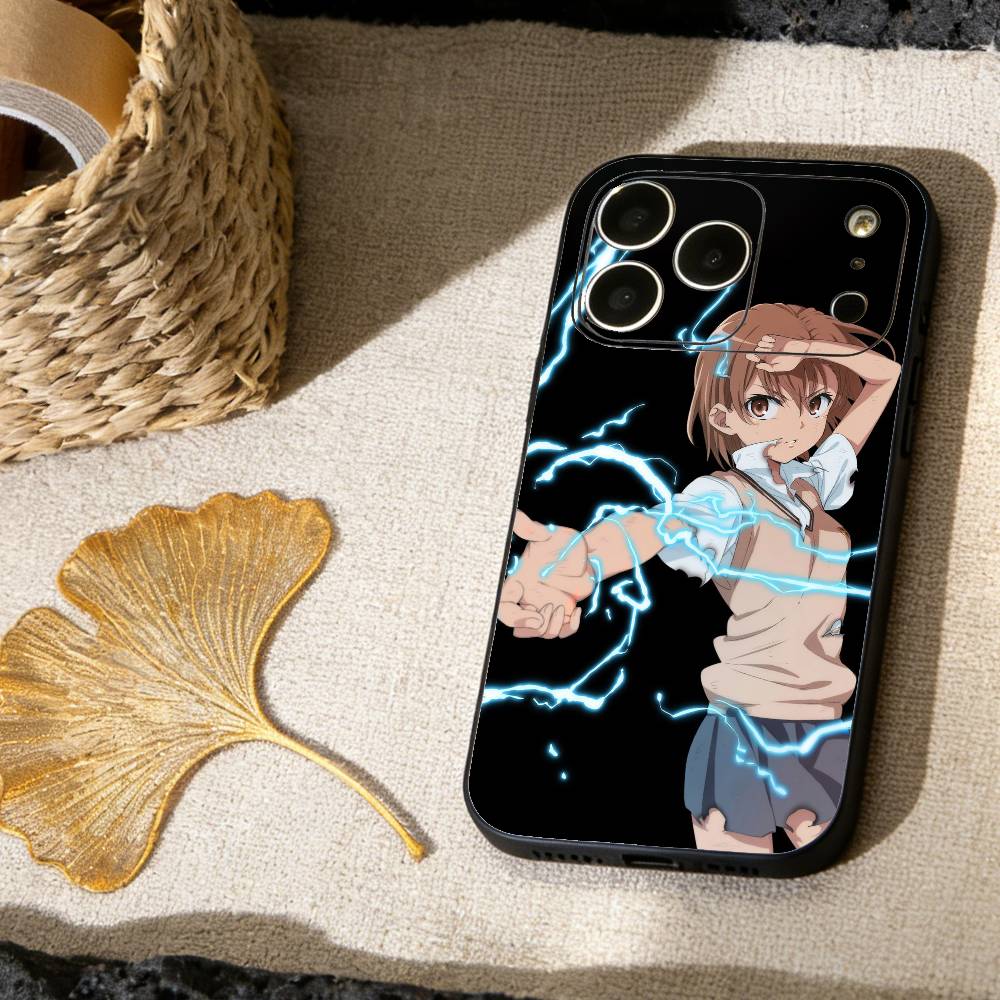 M-Misaka Mikoto Phone Case For iPhone 17,16,15,14,13,12,11 X XR Plus,Soft Silicone Black Cover