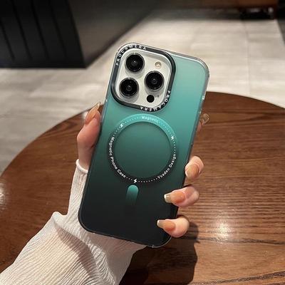 Applicable To Apple 16Pro Magnetic Charging Mobile Phone Case Matte Gradient IPhone 15 High Value Anti Fall 14 Protection Case
