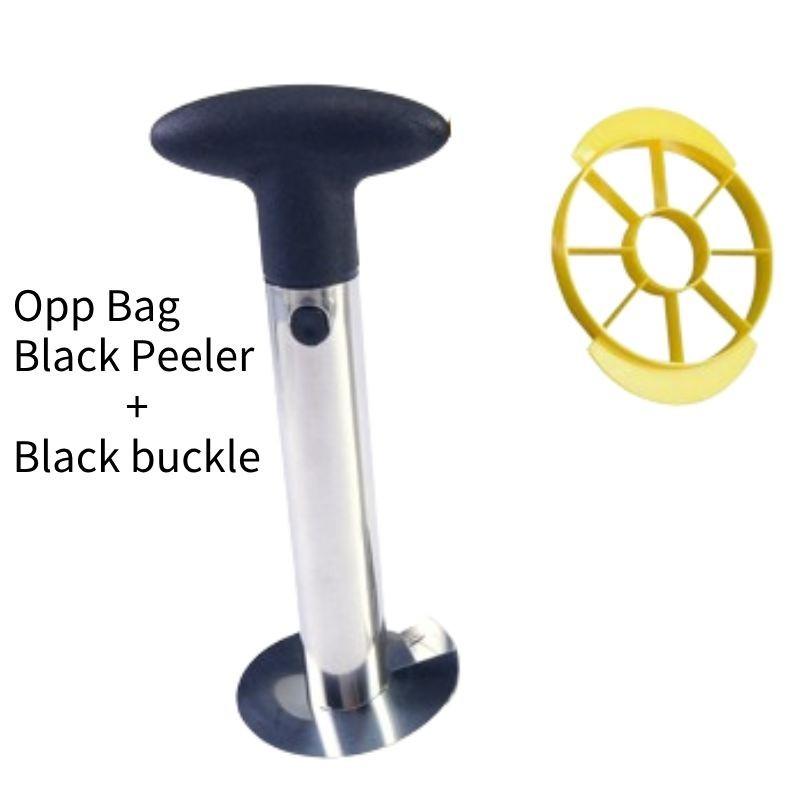 

Steel Pineapple Corer And Slicer With Easy-to-use Peeler For Fruit Lovers** Black ,OPP
