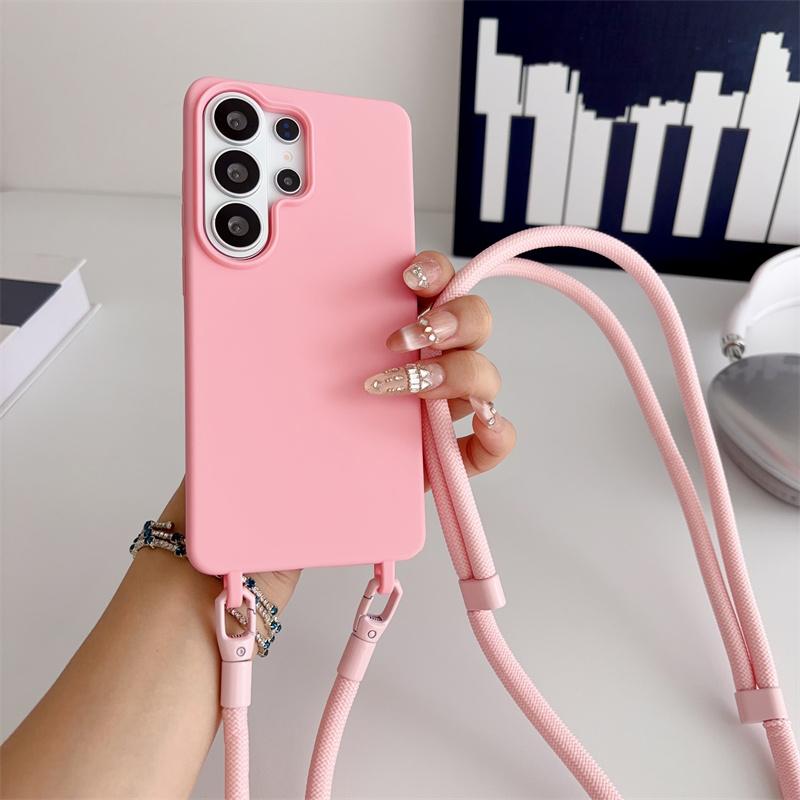 

Lanyard Phone Case For Samsung Galaxy S26 S25 Edge S24 S23 S22 S21 FE Ultra Plus A12 A13 A22 A32 A52 A72 A33 A53 A73 Soft Cover Galaxy S25 FE