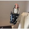 Značkový design PU kožená crossbody taška pro ženy nová malá kabelka na telefon taška přes rameno módní perlová dekorace dámská taška přes rameno