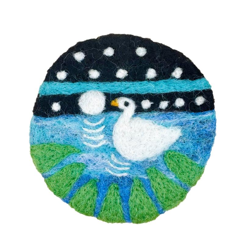 

1PC Wool Felt Lightweight Coaster Heat Insulation Cartoon Animal Soft Cup Mat Reusable Table Decorations Handmade