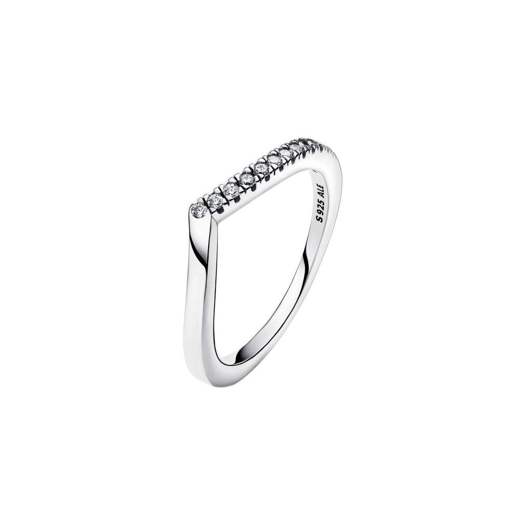 Pandora Timeless Fashion Single-Sided Wishbone 925 Silver Ring Women ring 192394C01