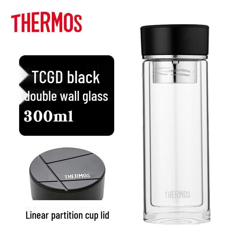 THERMOS Double Wall Glass Water Bottle