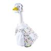 Spring Flower Porch Goose Outfit for 23 Inch Cement Goose Wildflower Floral Goose Clothes for Spring Summer Outdoor Patio Yard Lawn Decoration