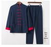 Herren Baumwolle Leinen Hanfu Tang Anzug: Zen-inspirierte Damen-Oberbekleidung mit Froschknöpfen für Frühling und Herbst.