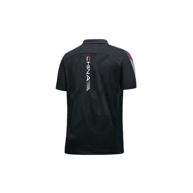 Anta Sports Lifestyle Series Logo Letter Print Short Sleeve Polo Shirt Unisex Polo Shirts Black 452330102-4