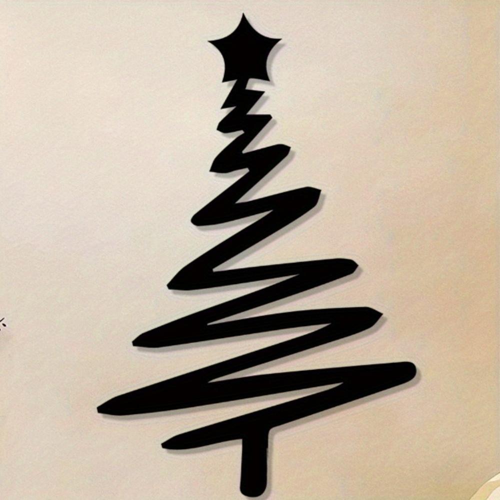 1-Piece Vintage Christmas Tree Metal Wall Art Sculpture, Festive Ornament Home Decor Halloween Gift