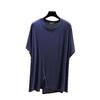 Korean Style Women's Loose Fit Modal Short Sleeve Round Neck T-shirt