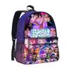 Movie Peripheral Print Backpack, School Bag Student Campus With Plush Ball Backpack