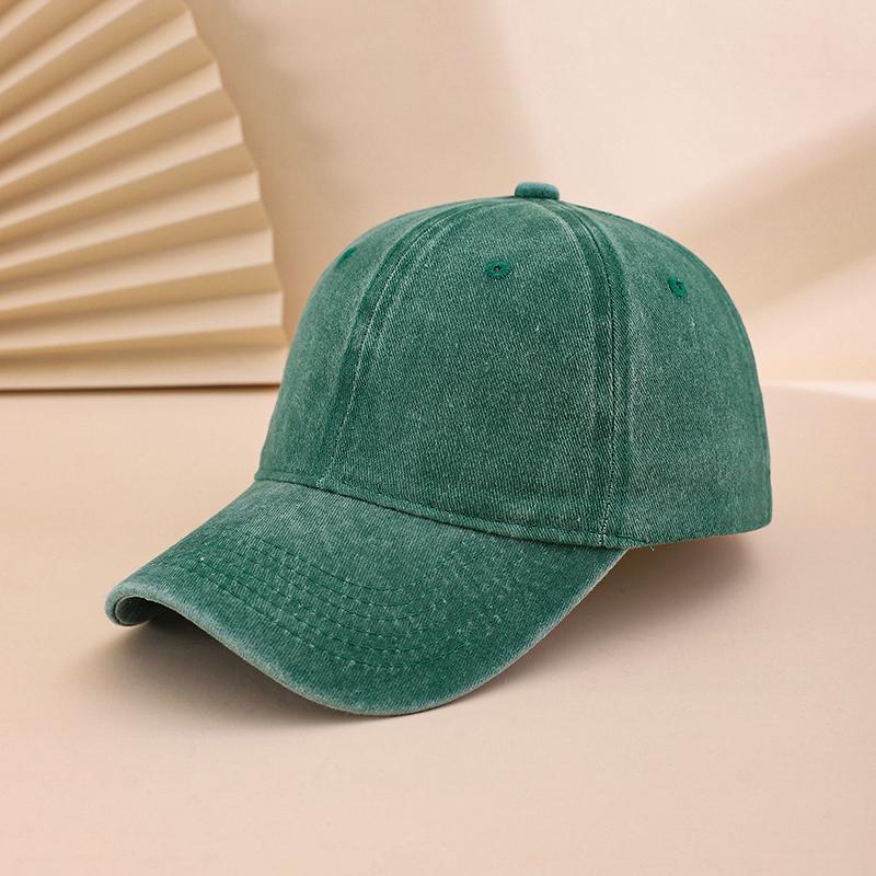 Cross-border Solid Color Glossy Washed Cotton Baseball Cap, Soft Top Adjustable Baseball Cap, Couple Style Fashionable Matching