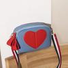 Women's Shoulder Bag Autumn New Ribbon Heart-shaped Contrasting Pillow Bag Fashion Mobile Phone Bag Gift Small Bag