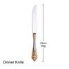 1 Pieces Luxury Gold Plated Cutlery Set Vintage Western Stainless Steel Tableware Wedding Engraving Dinnerware Knife Fork Spoon
