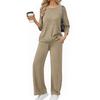 Women's Casual Fashion Comfortable Tops And Pants Home Pajamas Set