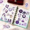 56 Pegatinas Moradas Soñadoras para Fundas de Teléfono Graffiti DIY, Cuadernos, Equipaje, Botellas de Agua - Todas Impermeables