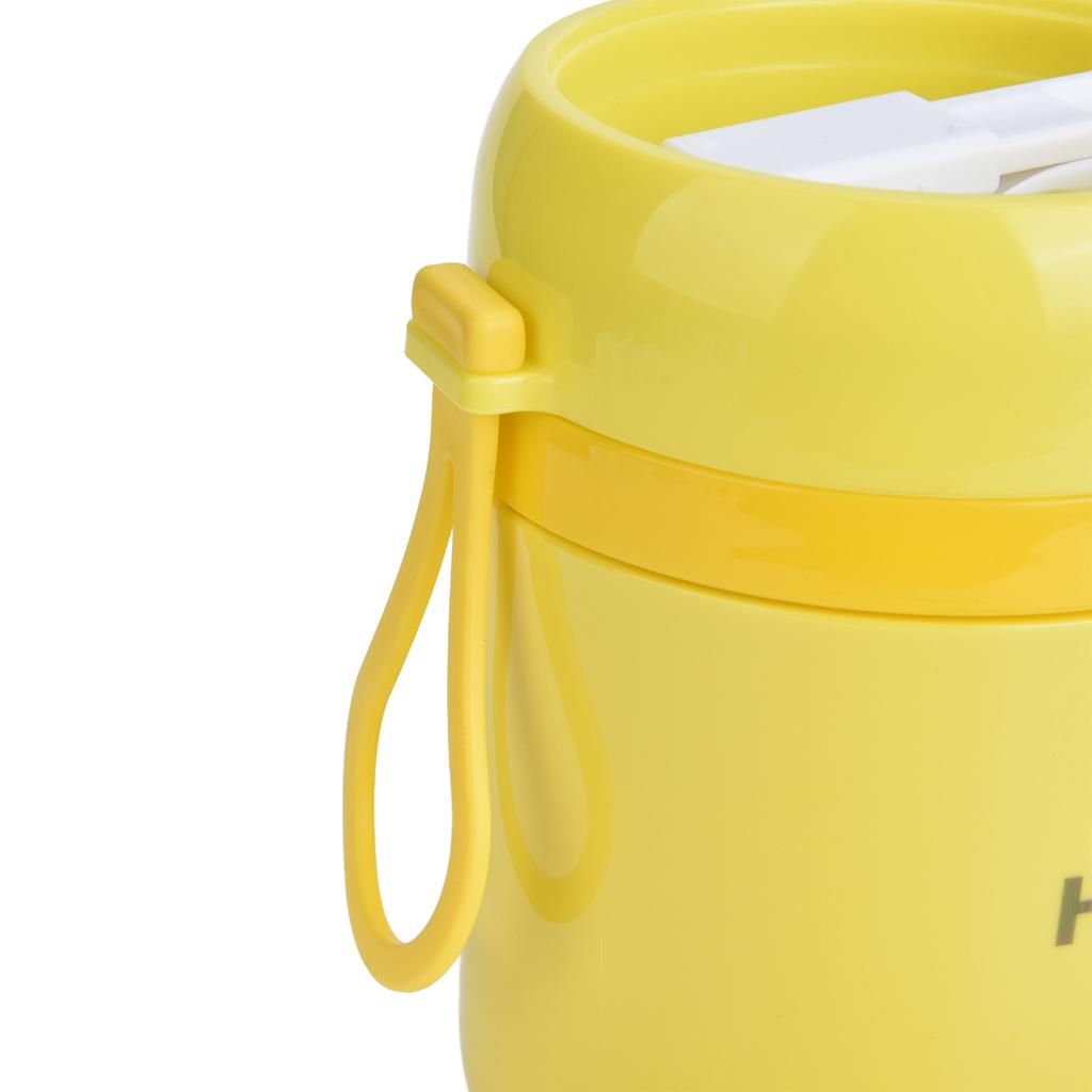 Insulated Soup Containers 500ml Double Anti Scald Heatable Insulated Food Container with Foldable Spoon for School