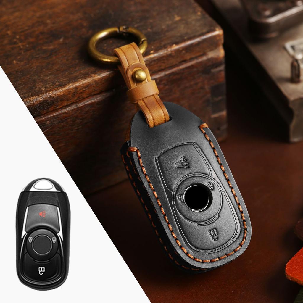 Suitable for Buick Key Case, Envision GL8 Leather Buckle Case, New Regal LaCrosse Cowhide Key Case.