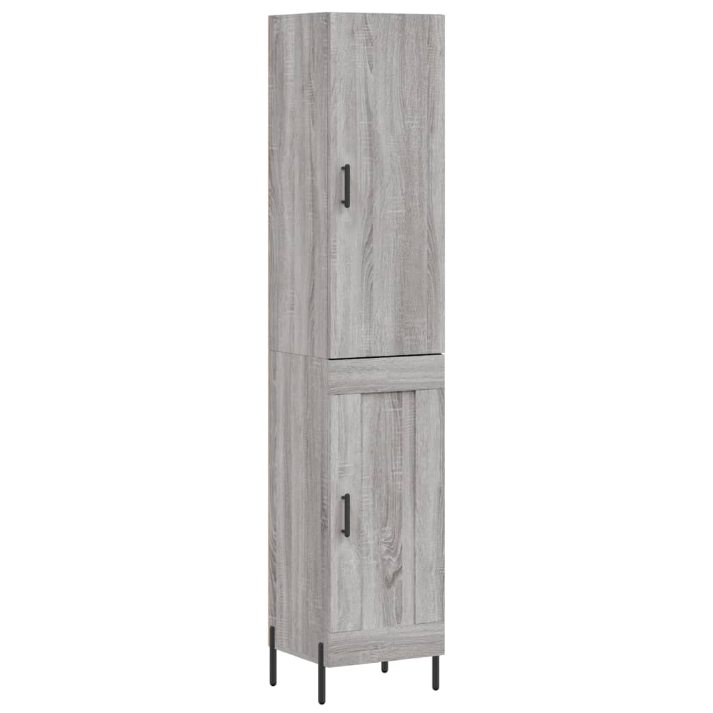 Highboard Gray Sonoma 34.5 x 34 x 180 cm Engineered Wood