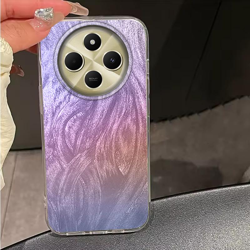 Verlaufende Gletschertextur Hülle für iPhone 16 Pro Max Samsung A56 A16 S24 S25 Xiaomi Redmi Note 14 13 Pro 14C Huawei Honor 400 200 Lite Stoßfeste Hülle