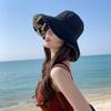 Double-sided fisherman's hat, children's outdoor sunscreen hat, European and American summer cotton large edge printing pot hat, casual sun hat