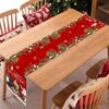 Christmas Table Runner Christmas Decorations Cute Cartoon Santa Claus Gingerbread Man Table Cover Xmas Table Accessories Navidad