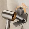 Space Aluminum Hair Dryer Storage Rack Punch Free Hair Blow Dryer Holder  Bathroom