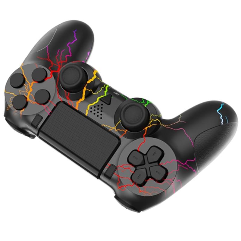 Wireless Controller for PS4 with RGB Lighting,  Remote Game Joystick Compatible with PlayStation 4/PS4 Slim/PS4 Pro/PC