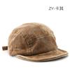 Retro Women's Washed Corduroy Short-brimmed Baseball Cap Outdoor Sports Men's Sunscreen Sunshade Simple Cap