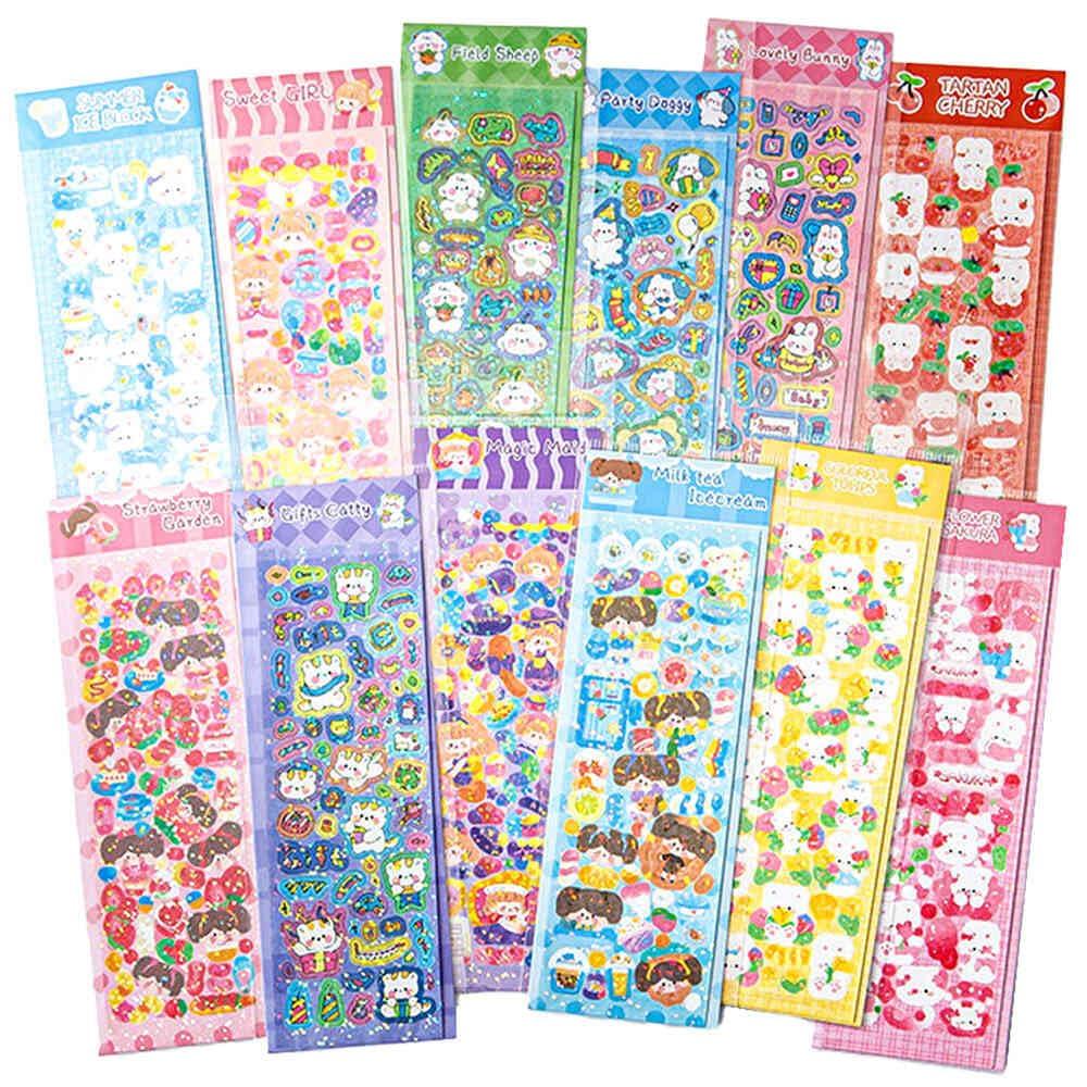 

моин моин случайный набор из 20 блестящих дизайнов животных, включая корейских красочных розовых мишек и белых медведей. Идеально для и наградных наклеек, / Россыпью,