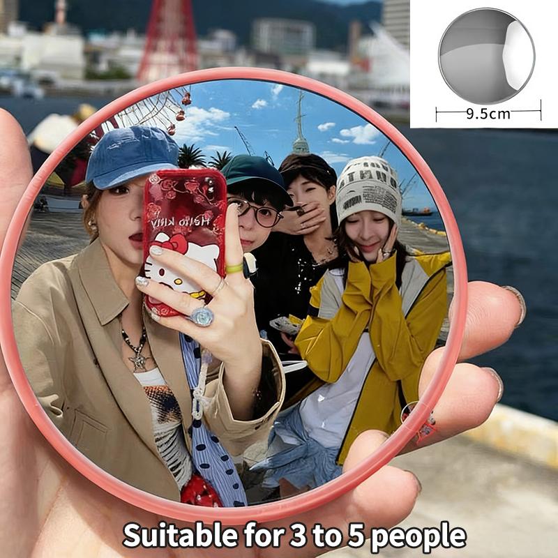 Travel Convex Mirror Photography Prop High-Definition Mirror Handheld Small Mirror Portable Makeup Mirror Travel Decor Prop